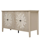 Modern Storage Cabinet With 4 Doors & Adjustable Shelves