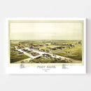 Vintage Map of Fort Reno, Oklahoma 1891