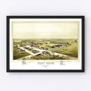 Vintage Map of Fort Reno, Oklahoma 1891