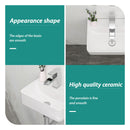 Ceramic Rectangle Wall Mount Bathroom Sink With Single Faucet Hole by HouseOfZazla