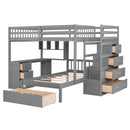 Bunk Bed With Desk, Drawers And Shelves by HouseOfZazla