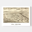 Vintage Map of El Reno, Oklahoma 1891