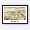 Vintage Map of El Reno, Oklahoma 1891