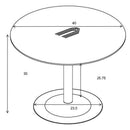 Round Dining Table With Pedestal Base - Warm Walnut