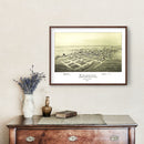 Vintage Map of Edmond, Oklahoma 1891