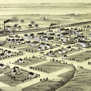 Vintage Map of Edmond, Oklahoma 1891
