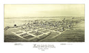 Vintage Map of Edmond, Oklahoma 1891