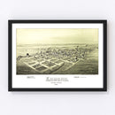 Vintage Map of Edmond, Oklahoma 1891