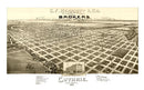 Vintage Map of Guthrie, Oklahoma 1890