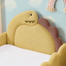 Cute Dinosaur Shaped Bed With Safety Guardrail, Toddler Frame by Unique Piece Furniture