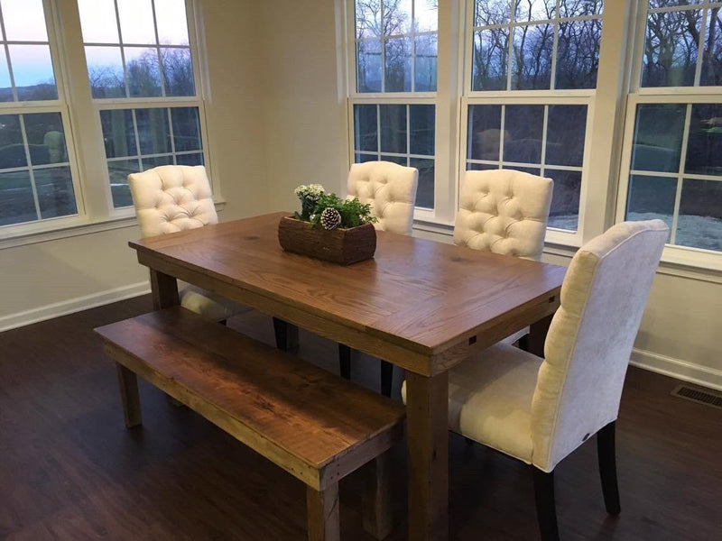 Farmhouse Dining Table with Post Legs