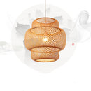 Nordic Bamboo Weaving B&B Inn Bamboo Art Chandelier