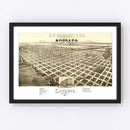 Vintage Map of Guthrie, Oklahoma 1890