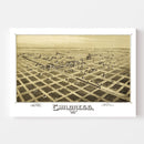 Vintage Map of Childress, Texas 1890