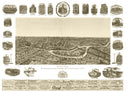 Vintage Map of Dallas, Texas 1892