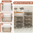 3/4/5/6-Cube Stackable Storage Bins with Detachable Wheels by LJGDeals