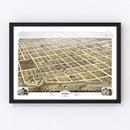 Vintage Map of Denison, Texas 1873
