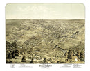 Vintage Map of Denison, Texas 1876