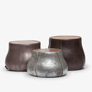 Plateau Tall Leather Sıde Table