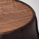 Plateau Tall Leather Sıde Table