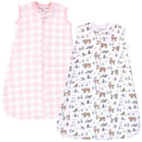 Hudson Baby Premium Quilted Sleeveless Sleeping Bag & Wearable Blanket 2 Pack