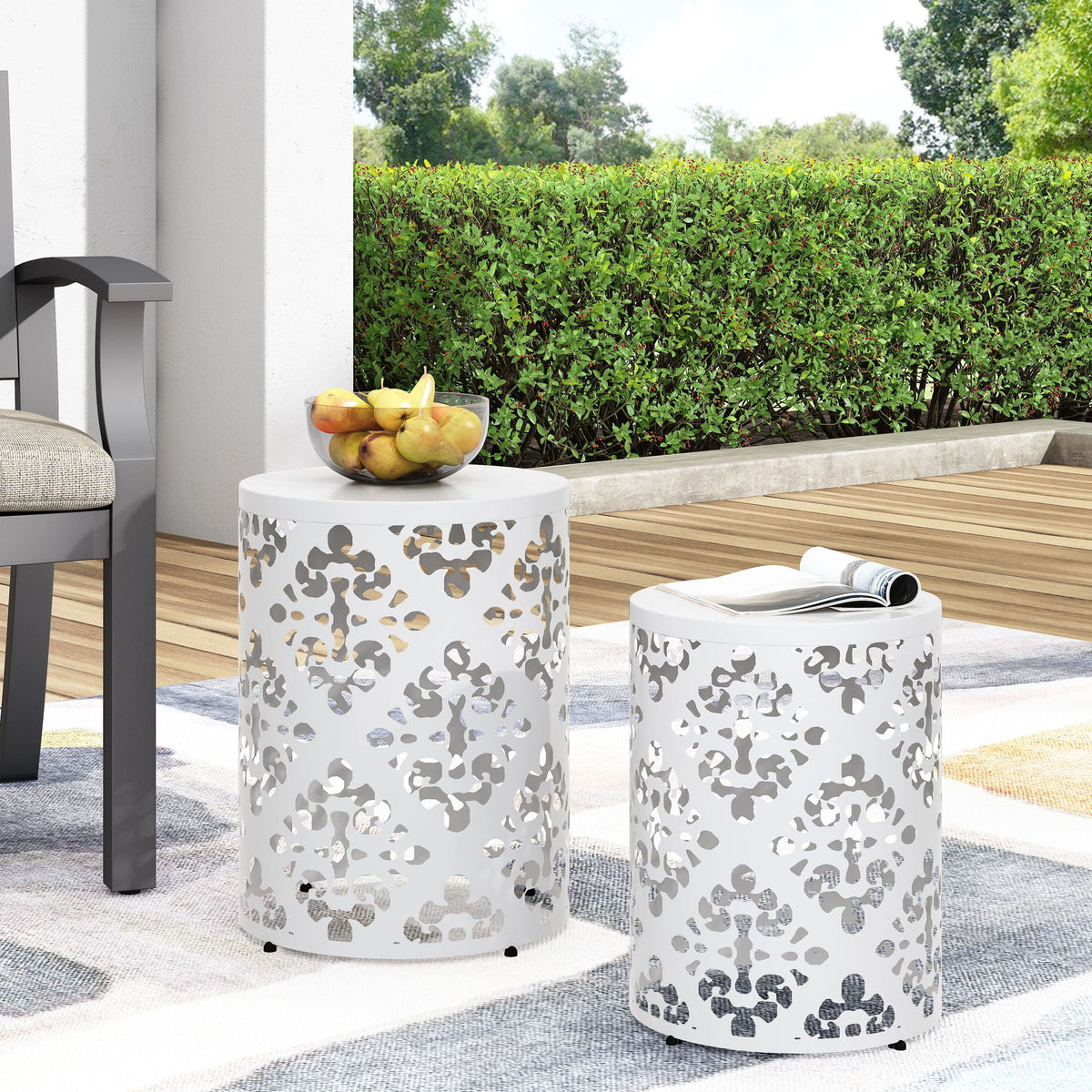 Outdoor Metal Modern Design End Table, photo 11 of 40