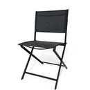 3 Piece Patio Bistro Set, Patio Set Of Foldable Patio Table And Chairs, Outdoor Patio Furniture Sets - Black by HouseOfZazla