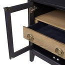 Glass Door Nightstand - Black by HouseOfZazla