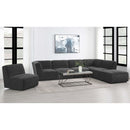 Ortega - Upholstered Armless Chair - Charcoal