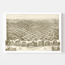 Vintage Map of Denison, Texas 1891