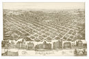 Vintage Map of Denison, Texas 1891