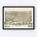 Vintage Map of Denison, Texas 1891