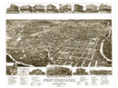 Vintage Map of Fort Worth, Texas 1886