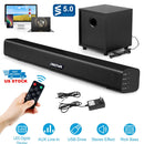 Wireless Soundbar with Subwoofer 2.1CH Audio Speaker For TV Aux USB Reading Soundbar Subwoofer Surround Sound Speaker System Home Theater