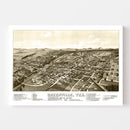 Vintage Map of Greenville, Texas 1886