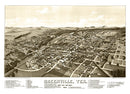 Vintage Map of Greenville, Texas 1886