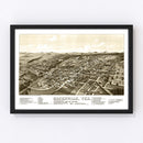 Vintage Map of Greenville, Texas 1886