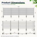 50" W x 49" H Outdoor Privacy Screen, Air Conditioner Fence, All-Weather Vinyl Privacy Fence Screens with Aluminum by HouseOfZazla