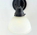 Frosted Glass Factory Holophane Wall Sconce Light Fixture