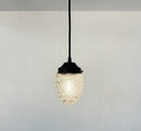 Antique Style "Torpedo" Tinted Teardrop Hobnail Pendant