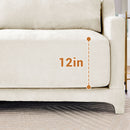 Elegant Sofa With Ergonomic Design And Lumbar Pillows by HouseOfZazla