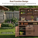 TOPMAX Large Fir Wood Potting Bench with Hutch and Storage by HouseOfZazla