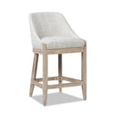 26.5" Upholstered Counter Stool with Curved Back