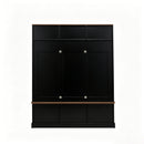 Vibe Haus 71''H Farmhouse Hall Tree with Bench and Shoe Storage