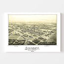 Vintage Map of Sunset, Texas 1890