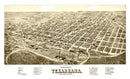 Vintage Map of Texarkana, Texas 1888