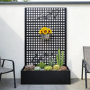 Metal Planter Box with Trellis 70.9in H x 43.3in W x 15.8in D by HouseOfZazla