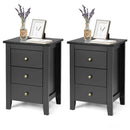 Set of 2 Nightstand End Beside Table Drawers by DirectDeals