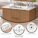 Modern Wall Mounted Bathroom Vanity, Soft Close Doors