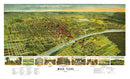 Vintage Map of Waco, Texas 1892